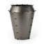 Mercana Elio 12.2H Large Gun Metal Gray Metal W/Studs Vase