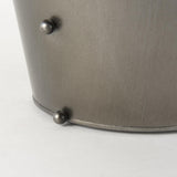 Mercana Elio 12.2H Large Gun Metal Gray Metal W/Studs Vase