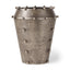 Mercana Elio 9.1H Small Champagne Metal W/Studs Vase