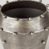 Mercana Elio 9.1H Small Champagne Metal W/Studs Vase