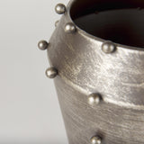 Mercana Elio 9.1H Small Champagne Metal W/Studs Vase