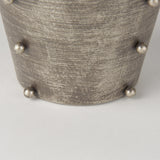 Mercana Elio 9.1H Small Champagne Metal W/Studs Vase