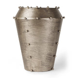Mercana Elio 12.2H Large Champagne Metal W/Studs Vase
