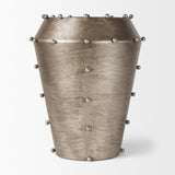 Mercana Elio 12.2H Large Champagne Metal W/Studs Vase