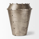 Mercana Elio 12.2H Large Champagne Metal W/Studs Vase