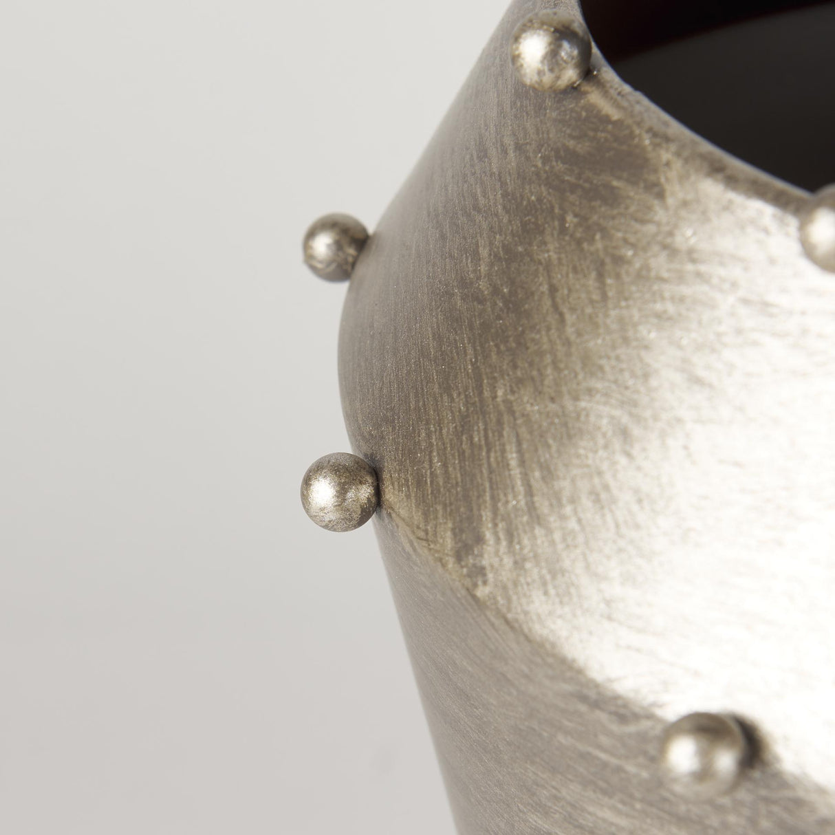 Mercana Elio 12.2H Large Champagne Metal W/Studs Vase