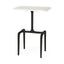 Mercana Preston White Marble Tabletop w/ Matte Black Iron Base Accent Table