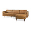 Mercana Svend 111.4L x 68.0W x 33.9H Tan Leather Right Chaise Sectional Sofa