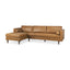 Mercana Svend 111.4L x 68.0W x 33.9H Tan Leather Left Chaise Sectional Sofa