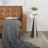 Mercana Olaf 88.2L x 37.8W x 35.0H Tan Leather Sofa