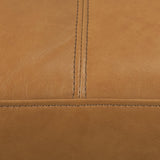 Mercana Elton 111.4L x 68.1W x 34.3H Tan Leather Right Chaise Sectional