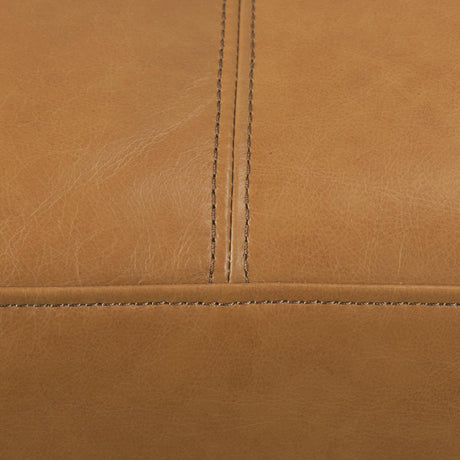 Mercana Elton 111.4L x 68.1W x 34.3H Tan Leather Right Chaise Sectional