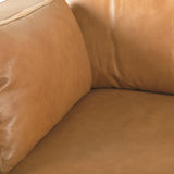 Mercana Elton 87.8L x 37.8W x 34.6H Tan Leather Sofa