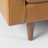 Mercana Elton 87.8L x 37.8W x 34.6H Tan Leather Sofa