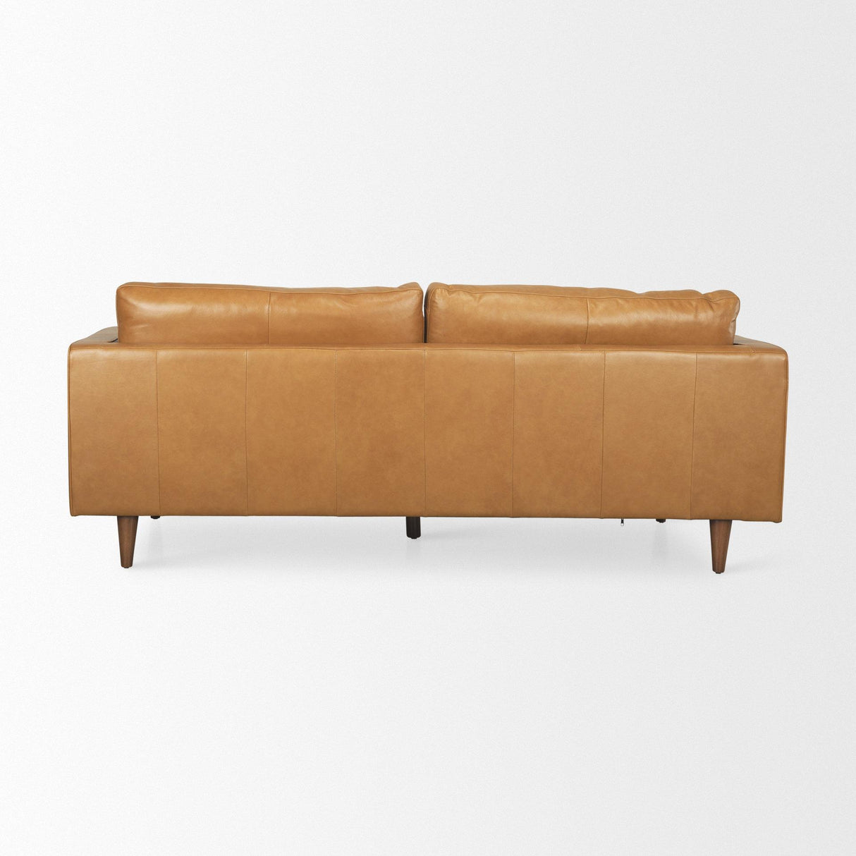 Mercana Elton 87.8L x 37.8W x 34.6H Tan Leather Sofa