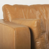 Mercana Elton 87.8L x 37.8W x 34.6H Tan Leather Sofa