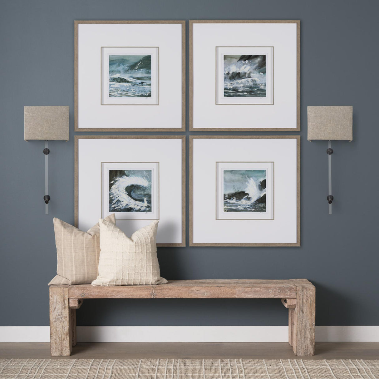 Mercana Kinsley Beige Shade W/Transparent Body Wall Sconce