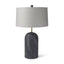 Mercana Quinn 18.0L x 18.0W x 28.8H Navy Base W/Beige Fabric Shade Table Lamp