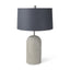 Mercana Quinn 19.0L x 19.0W x 24.6H Beige Base W/Navy Fabric Shade Table Lamp