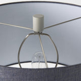 Mercana Quinn 19.0L x 19.0W x 24.6H Beige Base W/Navy Fabric Shade Table Lamp