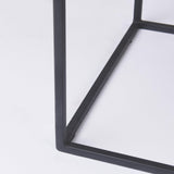 Mercana Morris 63.0L x 15.0W x 31.0H Beige Wood w/ Black Metal Frame 2 Drawer Console Table