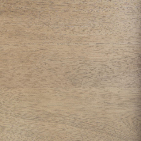 Mercana Morris 63.0L x 15.0W x 31.0H Beige Wood w/ Black Metal Frame 2 Drawer Console Table