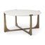 Mercana Atticus Marble and Antiqued Gold Metal Coffee Table