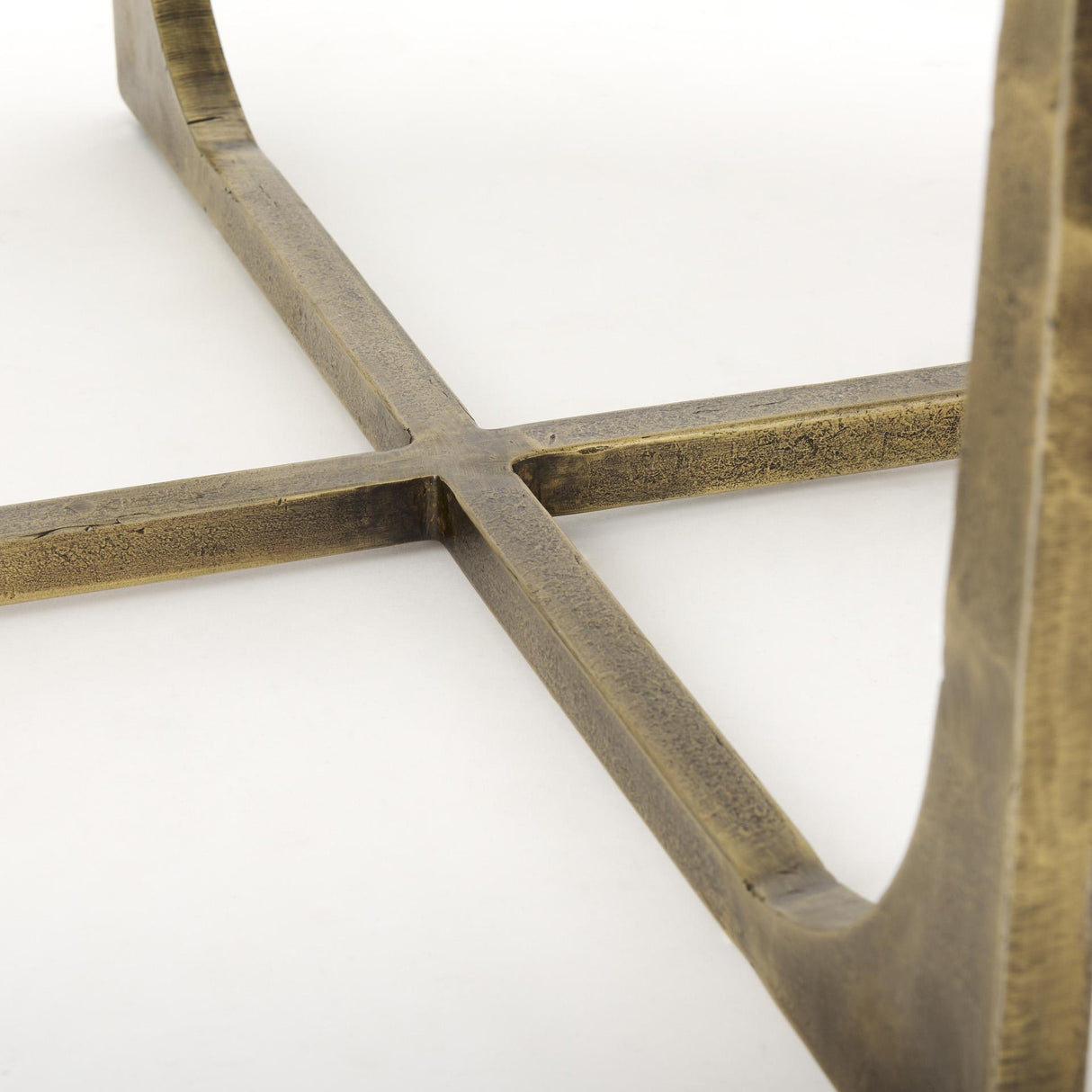 Mercana Atticus Marble and Antiqued Gold Metal Coffee Table