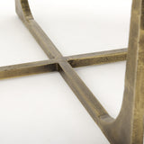 Mercana Atticus Marble and Antiqued Gold Metal Coffee Table