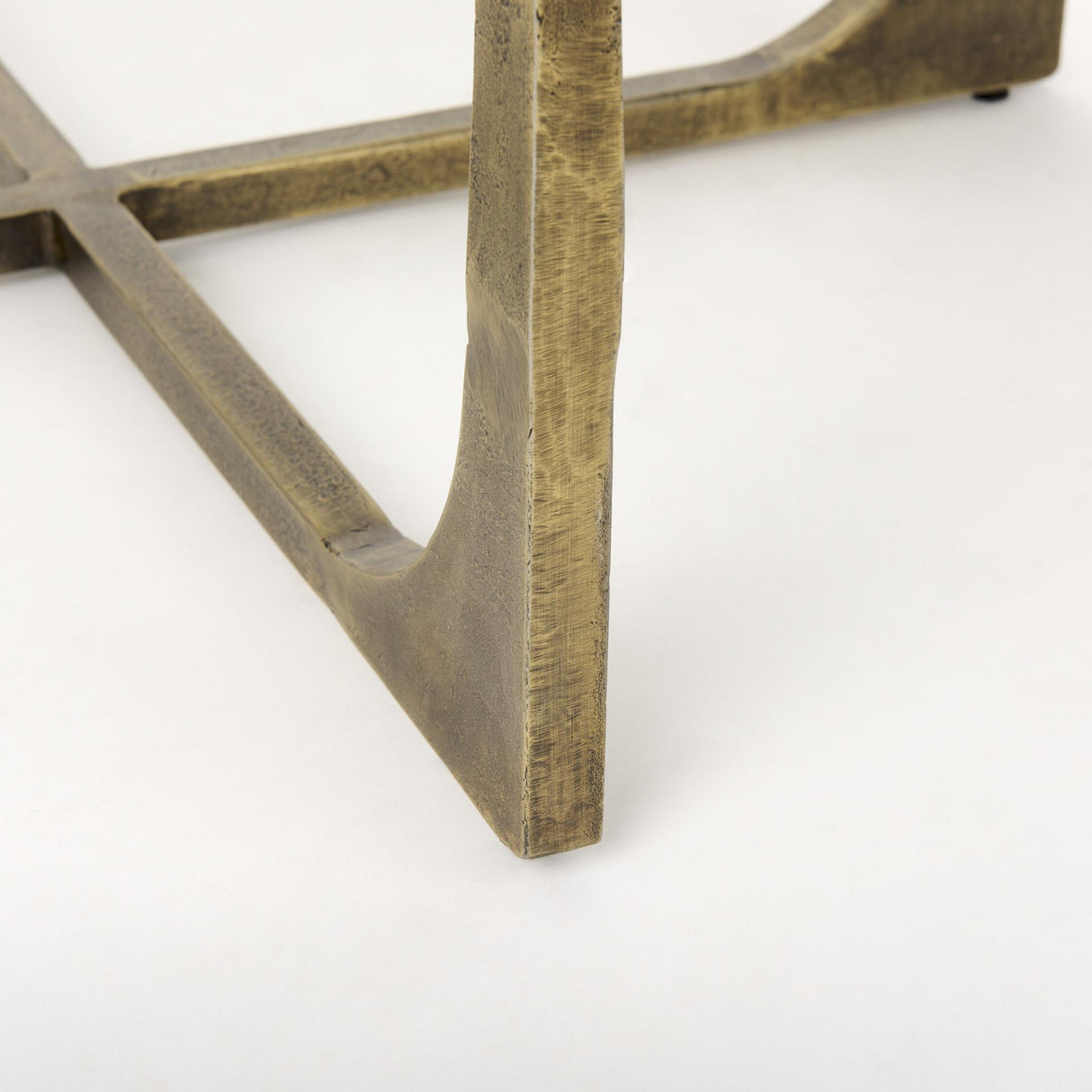 Mercana Atticus Marble and Antiqued Gold Metal Coffee Table