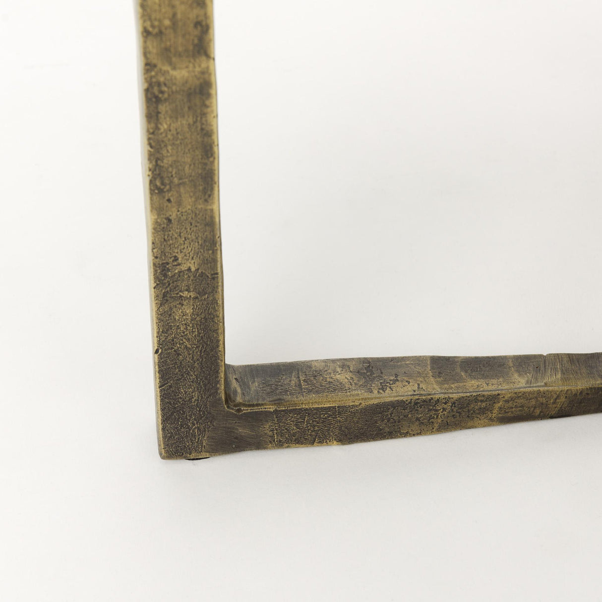 Mercana Atticus Marble and Antiqued Gold Metal Nesting Accent Tables (Set of 2)
