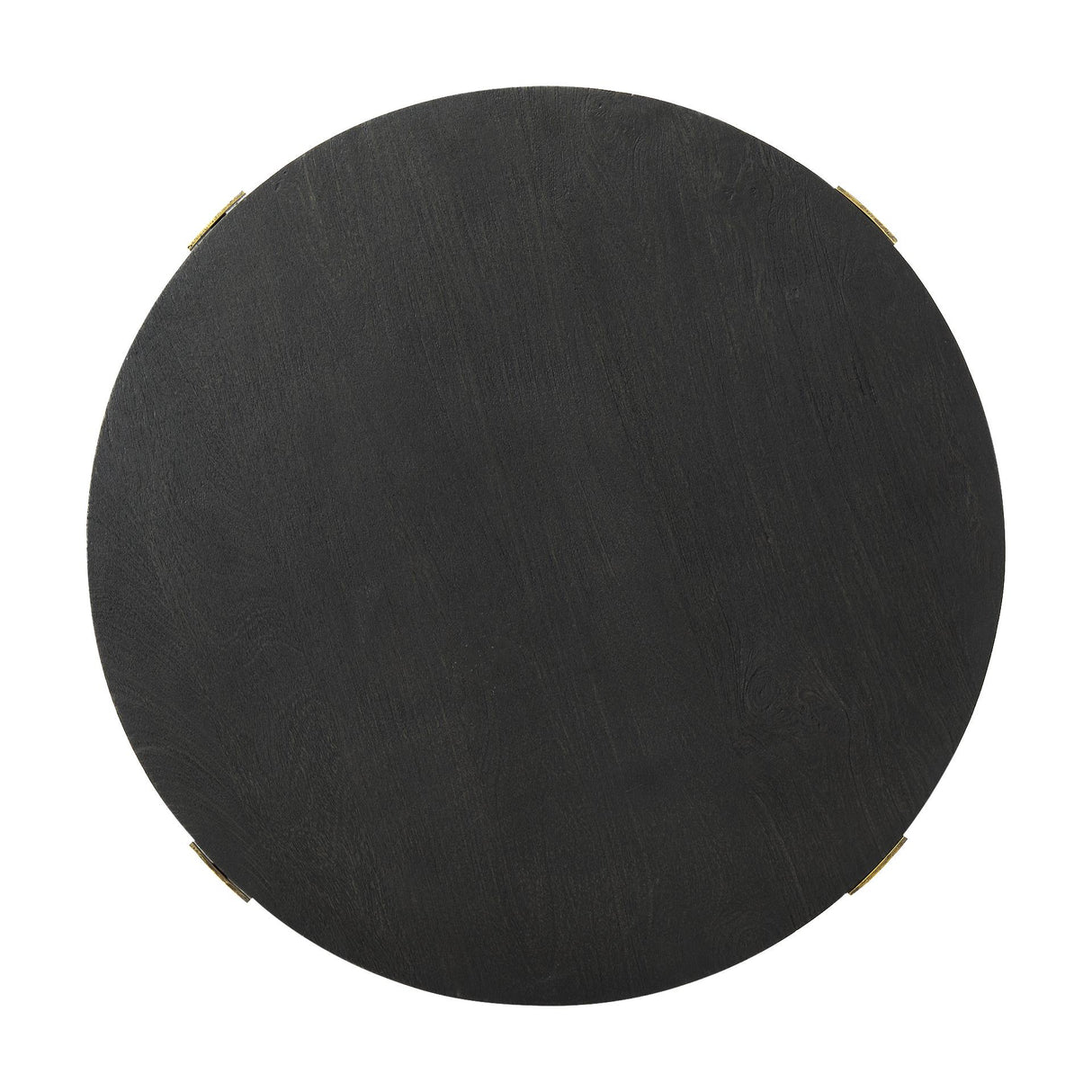 Mercana Atticus Black Wood and Antiqued Gold Metal Coffee Table