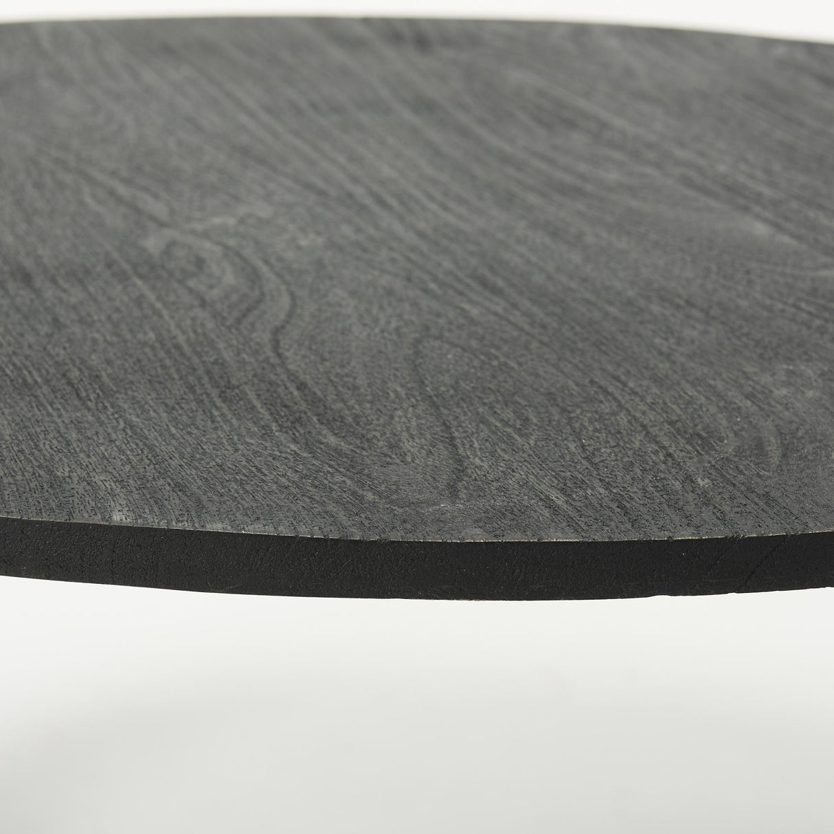 Mercana Atticus Black Wood and Antiqued Gold Metal Coffee Table