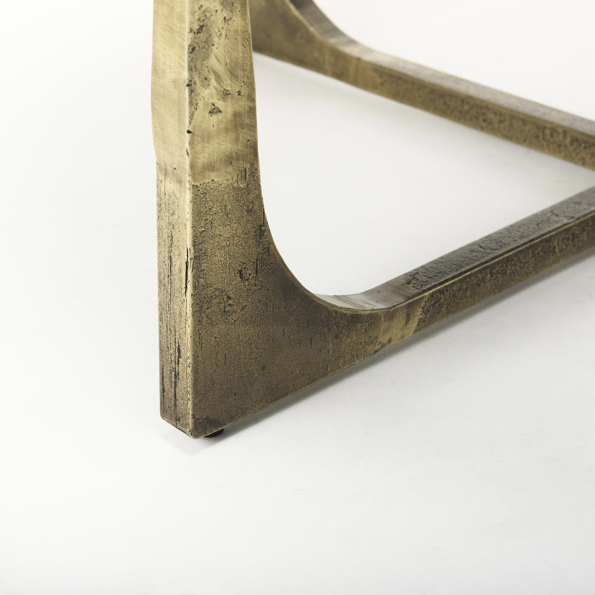 Mercana Atticus Black Wood and Antiqued Gold Metal Coffee Table
