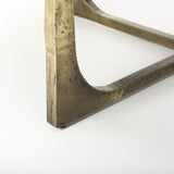 Mercana Atticus Black Wood and Antiqued Gold Metal Coffee Table