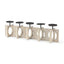 Mercana Cambie 29.0L x 6.0W x 9.0H Natural Wood W/Black Metal Candle Holders
