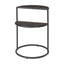 Mercana Arlo 20.5L x 20.5W x 24.4H Brown Wood W/Black Metal End Table