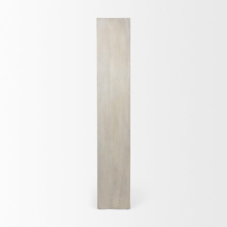 Mercana Traro 47.75L x 16.0W x 92.0H Beige Wooden Compartment Shelving Unit