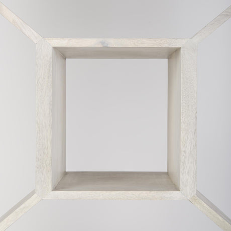 Mercana Traro 47.75L x 16.0W x 92.0H Beige Wooden Compartment Shelving Unit