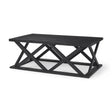 Mercana Forsey 48.0L x 28.0W x 17.5H Black Wood Rectangular Coffee Table