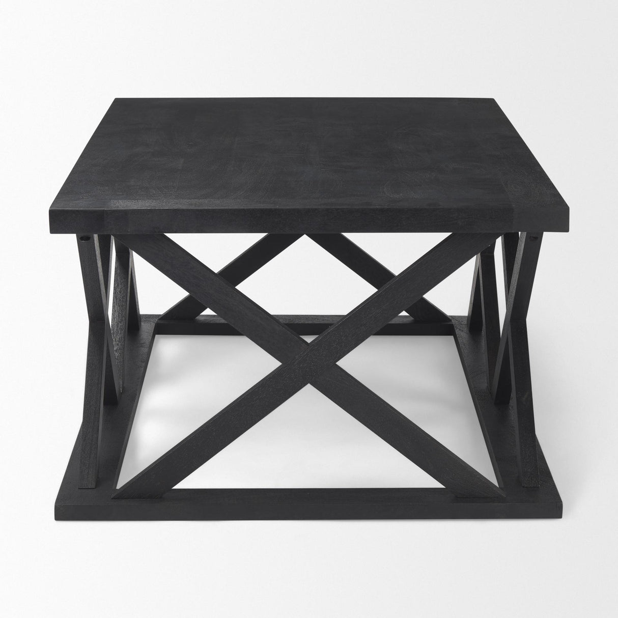 Mercana Forsey 48.0L x 28.0W x 17.5H Black Wood Rectangular Coffee Table