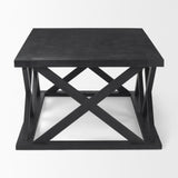 Mercana Forsey 48.0L x 28.0W x 17.5H Black Wood Rectangular Coffee Table