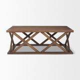 Mercana Forsey 48.0L x 28.0W x 17.5H Medium Brown Rectangle Coffee Table