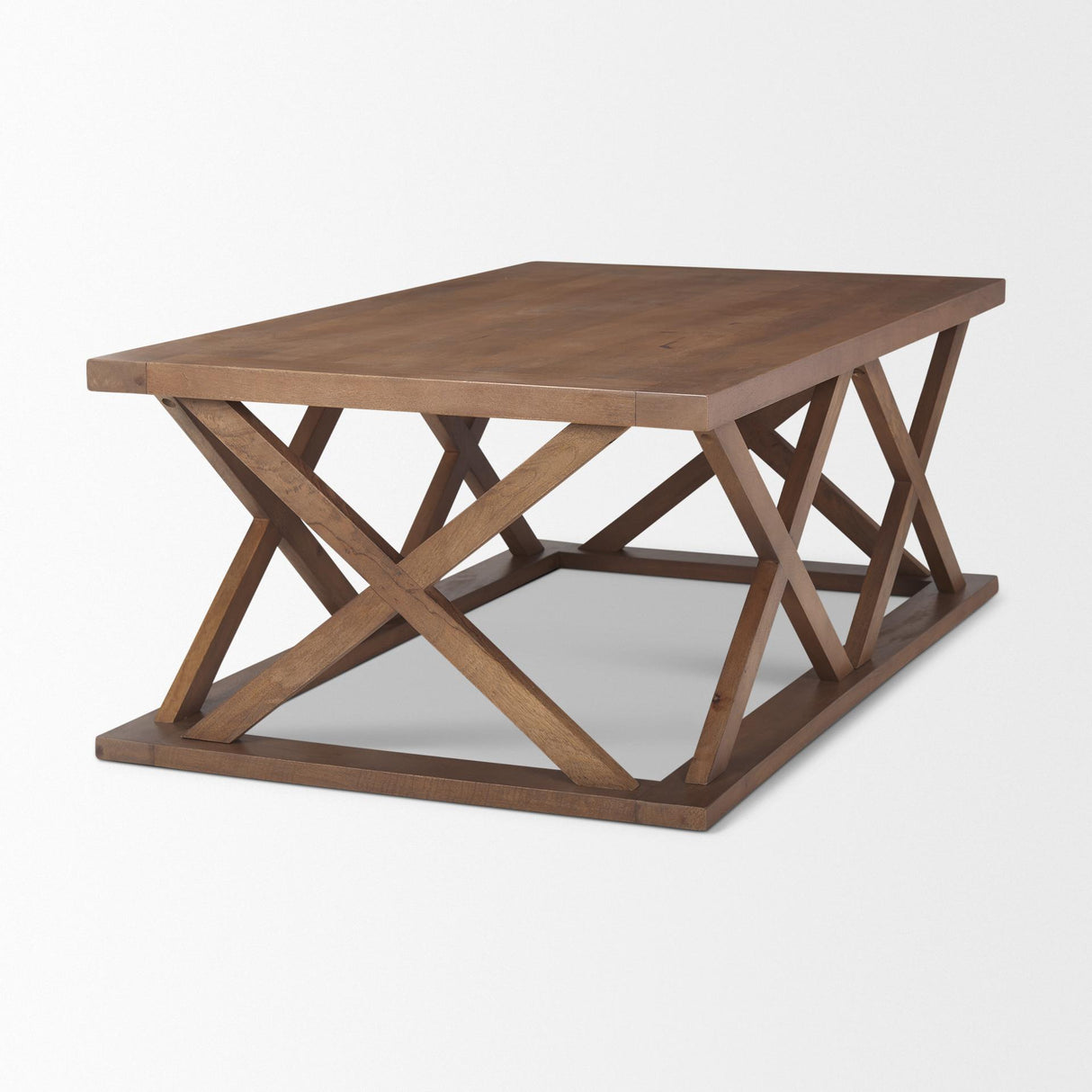 Mercana Forsey 48.0L x 28.0W x 17.5H Medium Brown Rectangle Coffee Table