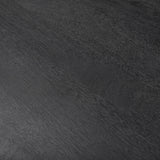 Mercana Forsey 28.0L x 45.3W x 18.0H Black Solid Wood Round Coffee Table