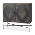 Mercana Hogarth 36.0L x 16.0W x 34.0H 2 Door Dark Accent Cabinet
