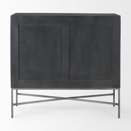 Mercana Hogarth 36.0L x 16.0W x 34.0H 2 Door Dark Accent Cabinet