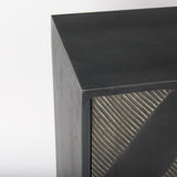 Mercana Hogarth 36.0L x 16.0W x 34.0H 2 Door Dark Accent Cabinet