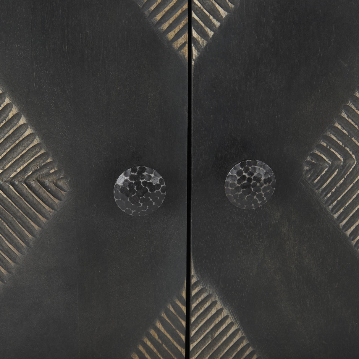 Mercana Hogarth 36.0L x 16.0W x 34.0H 2 Door Dark Accent Cabinet