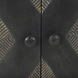 Mercana Hogarth 36.0L x 16.0W x 34.0H 2 Door Dark Accent Cabinet